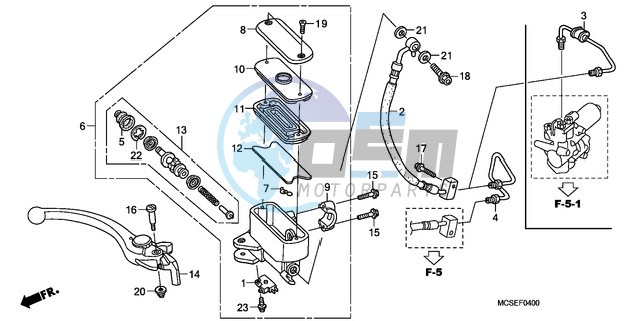 FR. BRAKE MASTER CYLINDER