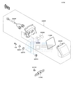 ZX 1100 C [NINJA ZX-11] (C1-C4) [NINJA ZX-11] drawing TAIL LAMP