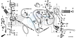 TRX420FA6G TRX420 Europe Direct - (ED) drawing HANDLE LEVER/SWITCH/CABLE