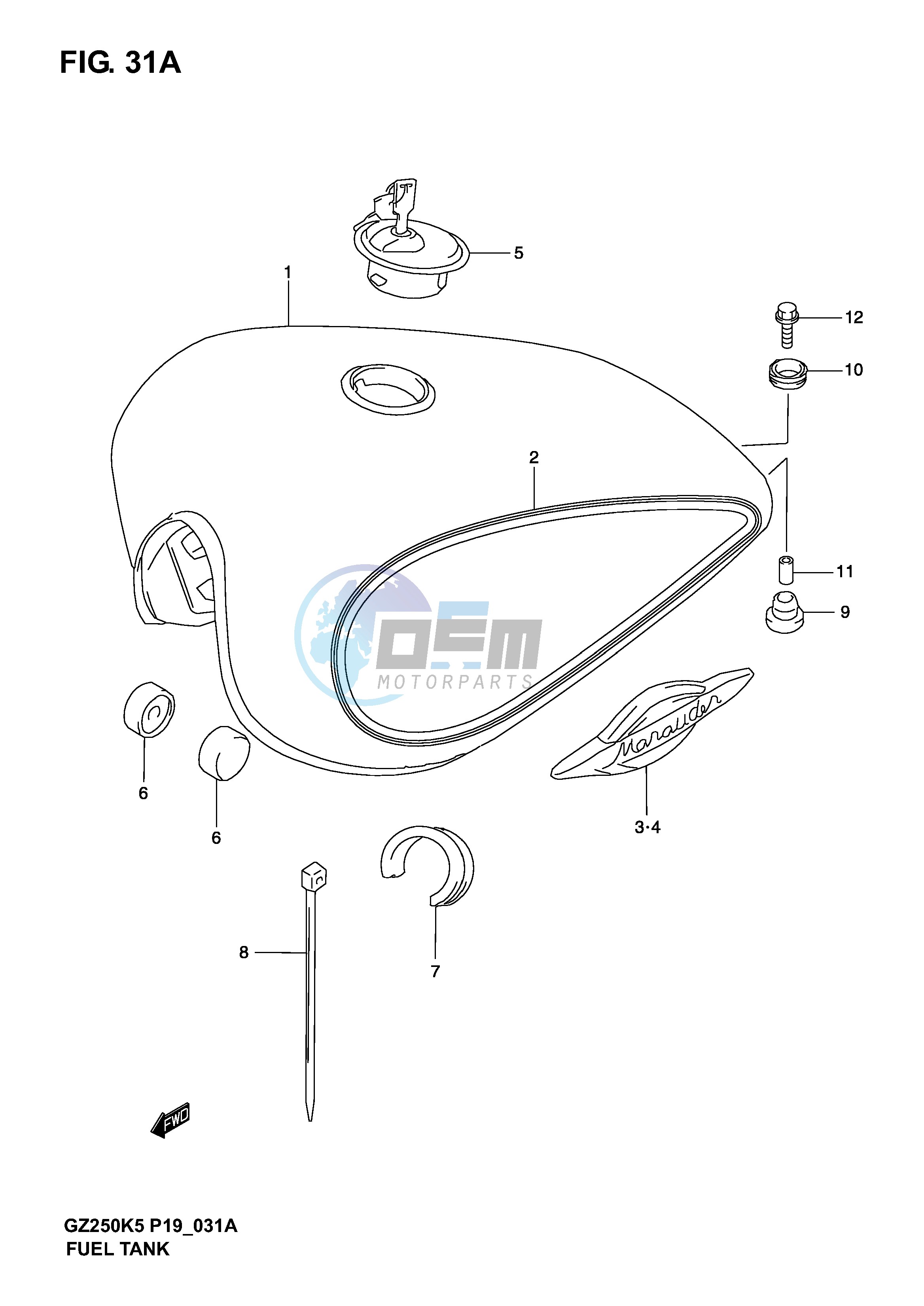 FUEL TANK (MODEL K5)