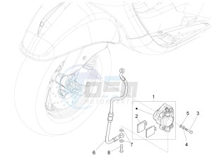 VXL 125 4T 3V drawing Brakes pipes - Calipers