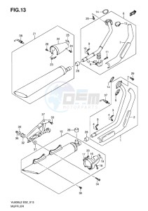 VL800CUE INTRUDER EU drawing MUFFLER