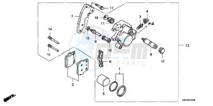 CRF150RBC drawing FRONT BRAKE CALIPER