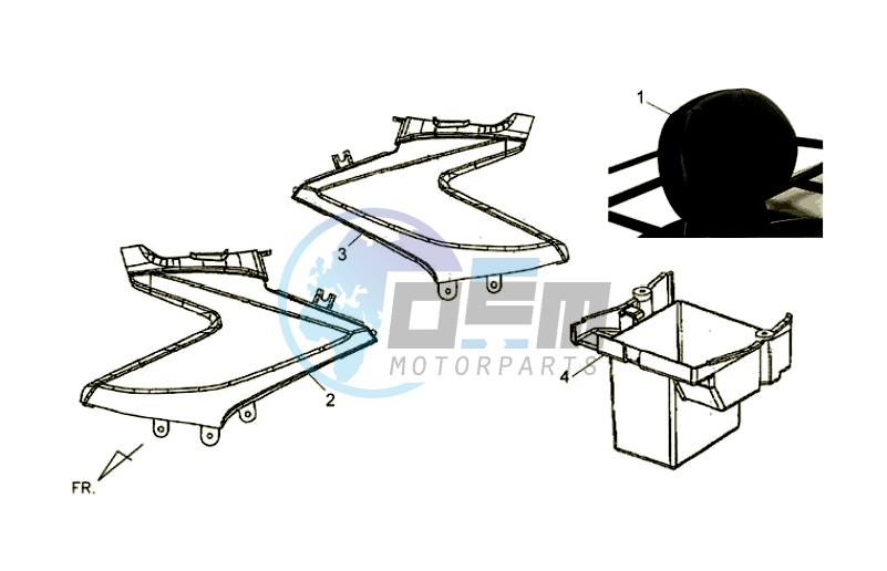 BACK SUPPORT - COWLING - HELMET BOX