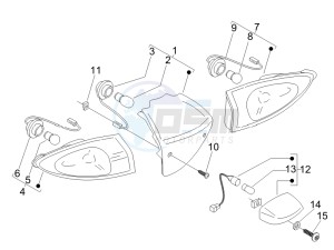 Fly 125 4t e3 drawing Tail light - Turn signal lamps