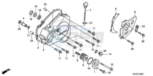 CRF250X9 Australia - (U) drawing L. CRANKCASE COVER