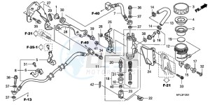 CBR1000RA9 Europe Direct - (ED / ABS MME REP) drawing REAR BRAKE MASTER CYLINDER (CBR1000RA)