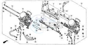 CB500S drawing CARBURETOR (ASSY.)