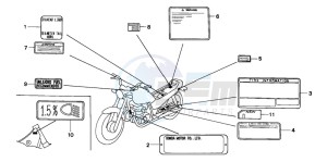 CB250 drawing CAUTION MARK