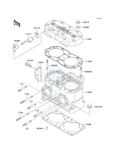 JT 750 C [750 STX] (C1) [750 STX] drawing CYLINDER HEAD_CYLINDER