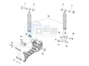 Carnaby 250 4t ie e3 drawing Rear suspension - Shock absorbers