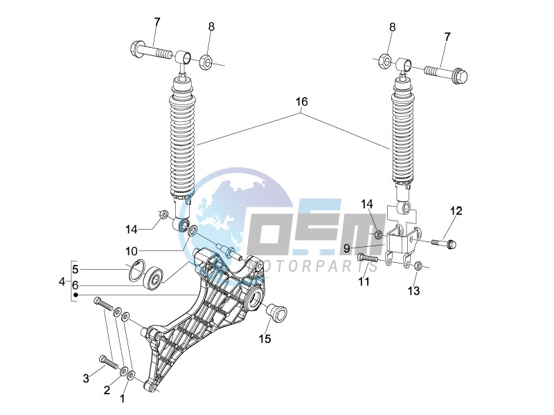 Rear suspension - Shock absorbers