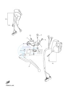 YZF-R1 998 R1 (1KB8 1KB9) drawing HANDLE SWITCH & LEVER