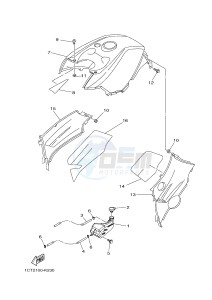 YFM450FWAD YFM45FGPHB GRIZZLY 450 EPS HUNTER (1CTG 1CTH 1CU9) drawing SIDE COVER