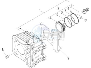 ZIP 100 4T (Vietnam) drawing Cylinder-piston-wrist pin unit