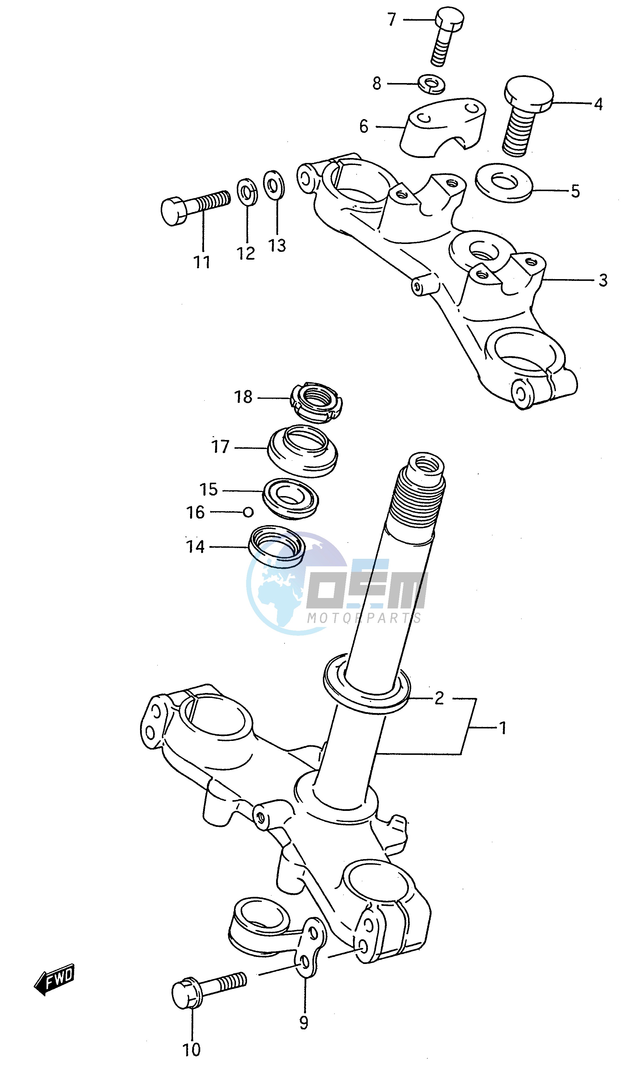 STEERING STEM (MODEL G H J)