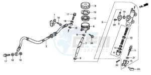 CBR900RR FIRE BLADE drawing REAR BRAKE MASTER CYLINDER