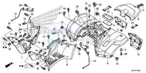 TRX420FPAD TRX420 Europe Direct - (ED) drawing REAR FENDER