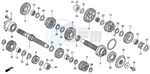 VTR1000SP VTR1000SP-1 drawing TRANSMISSION