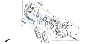 VT600CD drawing FRONT BRAKE CYLINDER