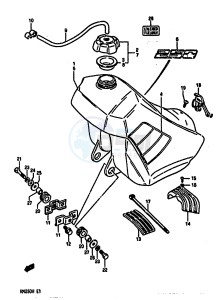 RM250 (G-H) drawing FUEL TANK