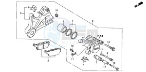 CBF1000A drawing REAR BRAKE CALIPER (CBF1000)