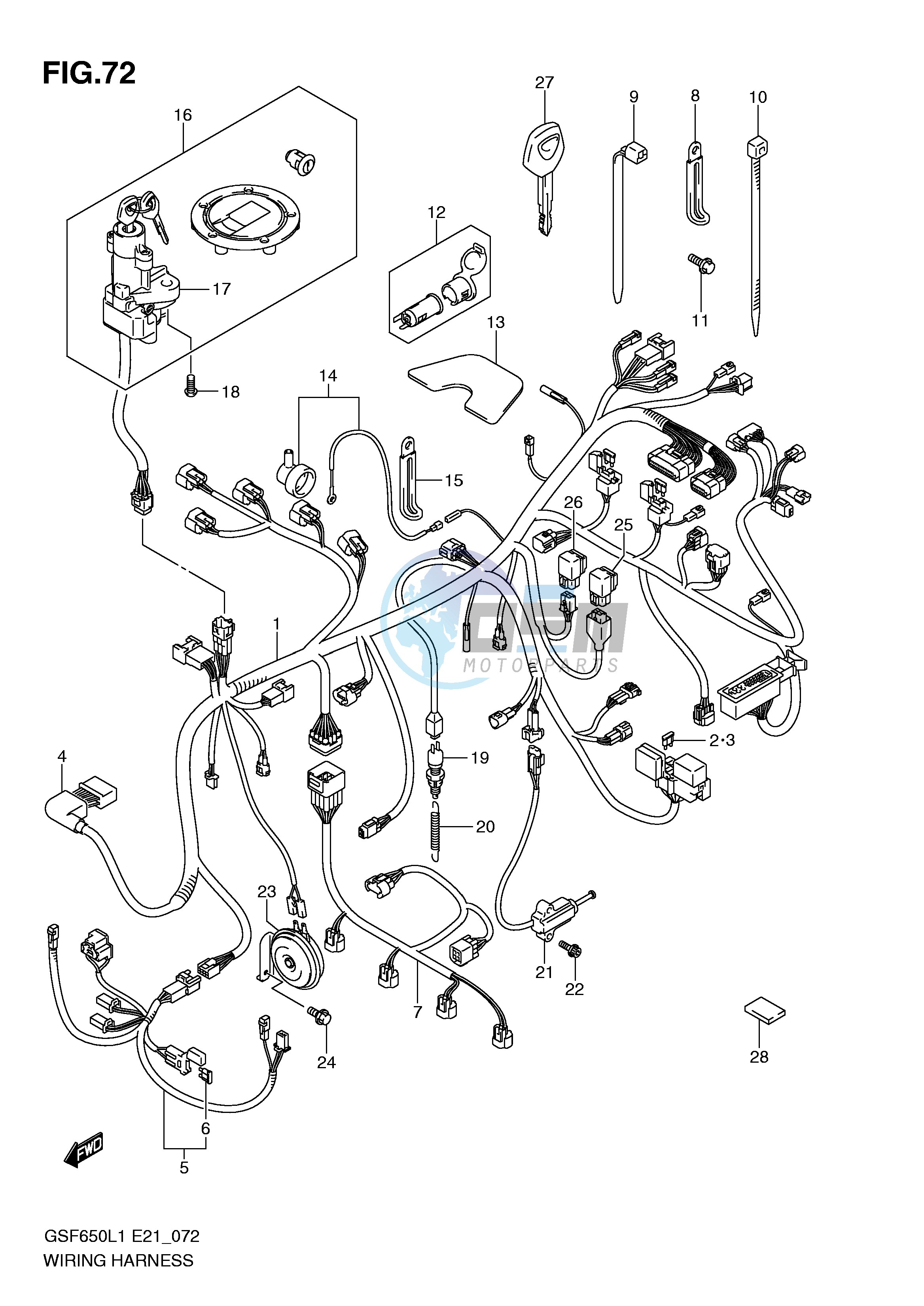 WIRING HARNESS (GSF650SUL1 E21)