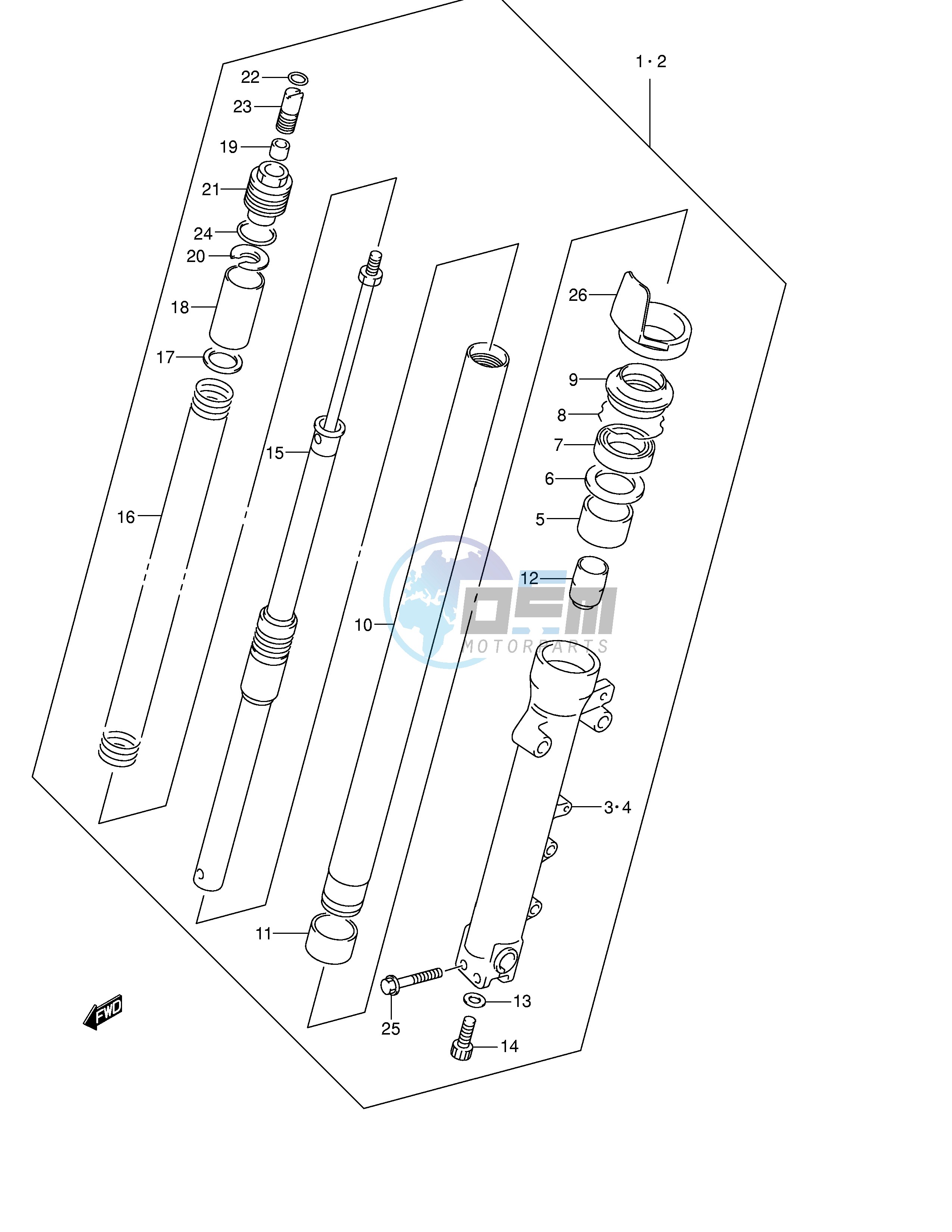 FRONT DAMPER (GSF1200SK1 SK2 SK3 SK4 SK5 SZK5)