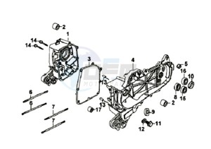 ORBIT 50 25KMH drawing CRANKCASE L / R / STARTER