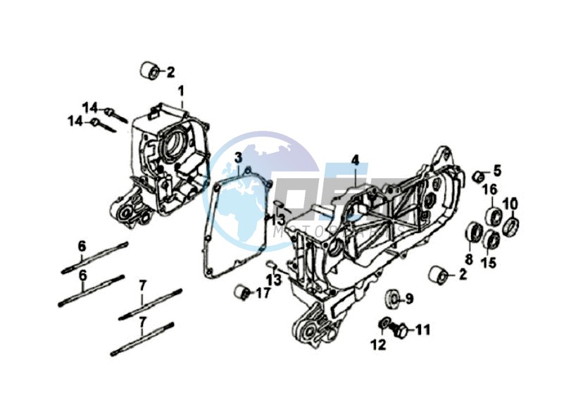 CRANKCASE L / R / STARTER