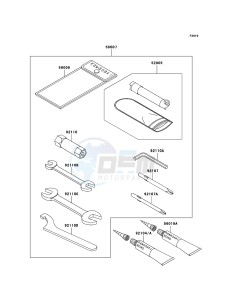 KVF650 4x4 KVF650-D1 EU GB drawing Owner's Tools