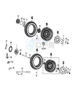 DJANGO 125 SY EVASION drawing WHEELS