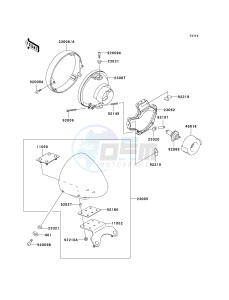 VN 800 G [VULCAN 800 DRIFTER] (E1-E5) [VULCAN 800 DRIFTER] drawing HEADLIGHT-- S- -