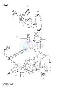 GSX650F (E21) Katana drawing OIL PAN - OIL PUMP