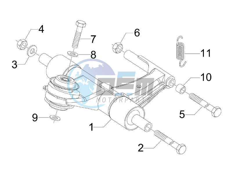 Swinging arm