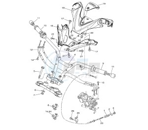 XP T-MAX ABS SV 500 drawing STEERING HANDLE AND CABLE