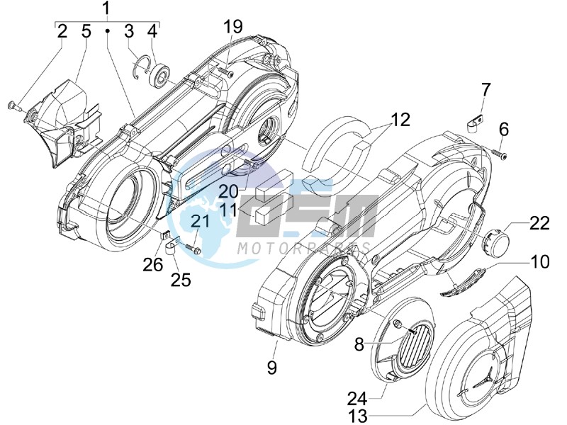 Crankcase cover - Crankcase cooling