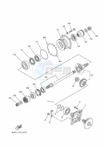 YFM700FWAD GRIZZLY 700 EPS (BDEA) drawing MIDDLE DRIVE GEAR