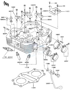 KZ 440 B (B1) drawing CYLINDER HEAD -- 81 B2- -