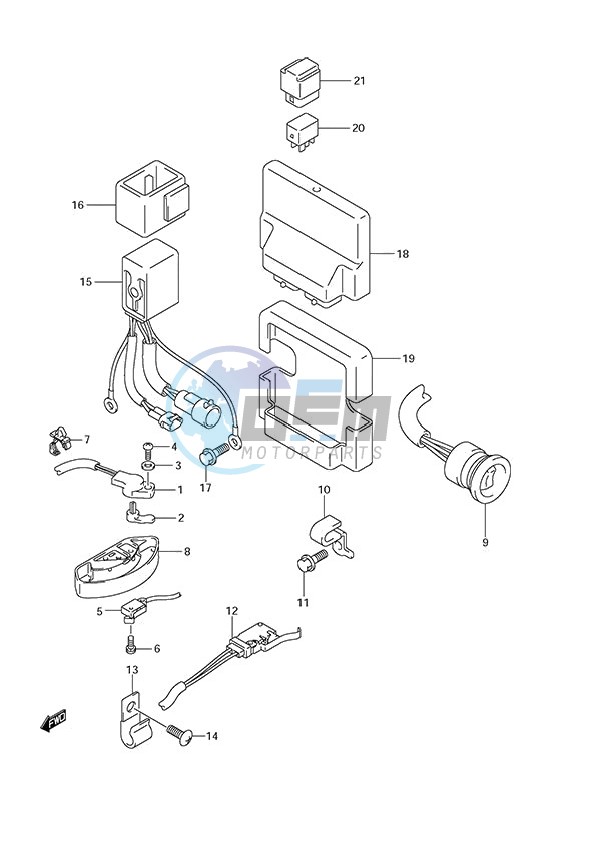 PTT Switch/Engine Control Unit