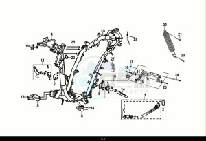 JET 14 50 (XC05W2-EU) (E5) (M1) drawing FRAME BODY - ENGINE MOUNT