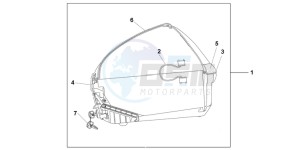 XL700VAB TRANSALP E drawing 45L TOPBOX VERNI ER GREY METALLIC