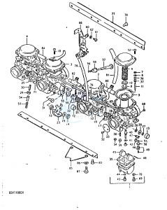 GSX1100 (T-X) drawing CARBURETOR