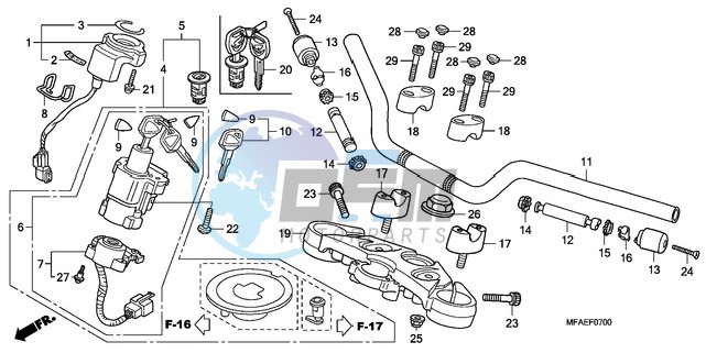 HANDLE PIPE/TOP BRIDGE