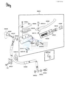 KL 250 D [KLR250] (D2-D3) [KLR250] drawing FRONT MASTER CYLINDER