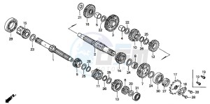 CG125M drawing TRANSMISSION