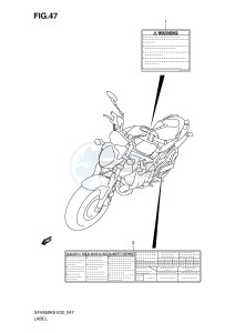 SFV650 (E2) Gladius drawing LABEL (MODEL K9)