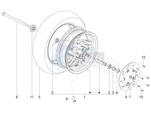 Typhoon 125 4t 2v e3 (USA) USA drawing Front wheel