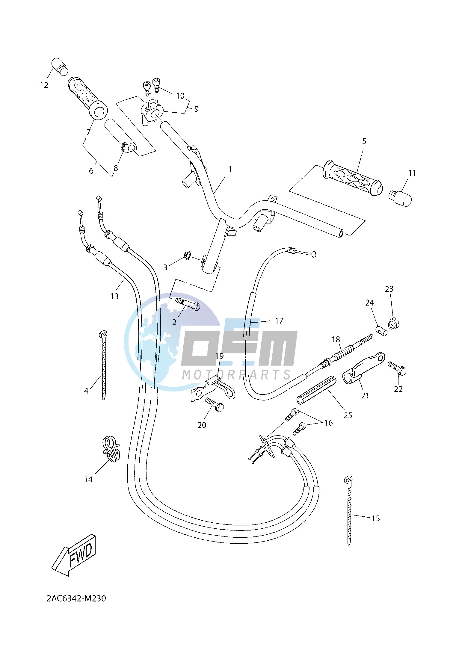 STEERING HANDLE & CABLE 1