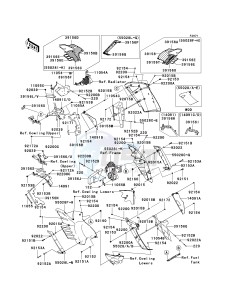 ZG 1400 A [CONCOURS 14 ABS] (8F-9F) A8F drawing COWLING -- CENTER- -